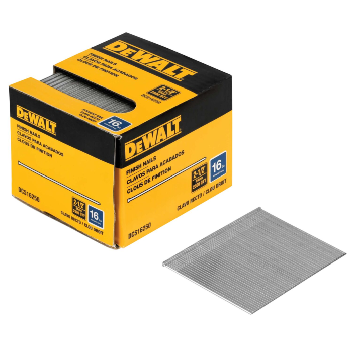 DEWALT 2-1/2 In. 16-Gauge Straight Finish Nails (2500 Ct.)