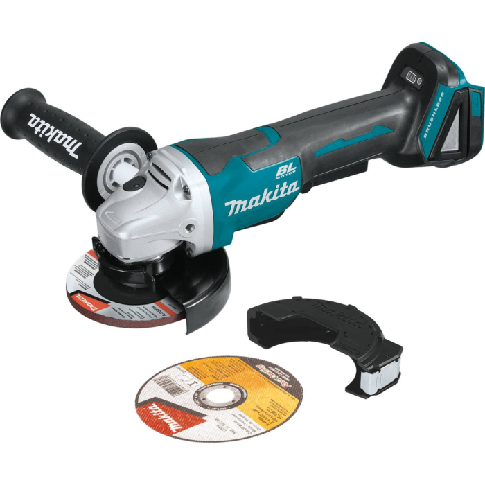 Makita 18V LXT® Lithium-Ion Brushless Cordless 4-1/2” / 5" Paddle Switch Cut-Off/Angle Grinder, with Electric Brake, Tool Only