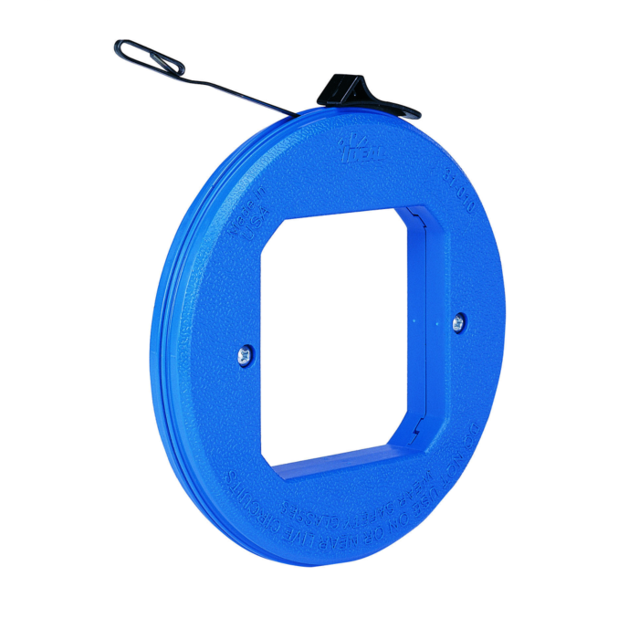 50' Blued-Steel™ Fish Tape w/Formed Hook & Thumb-Winder™ Case