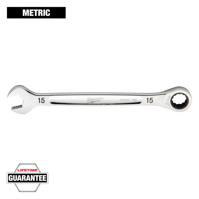 Milwaukee 15mm Metric Ratcheting Combination Wrench