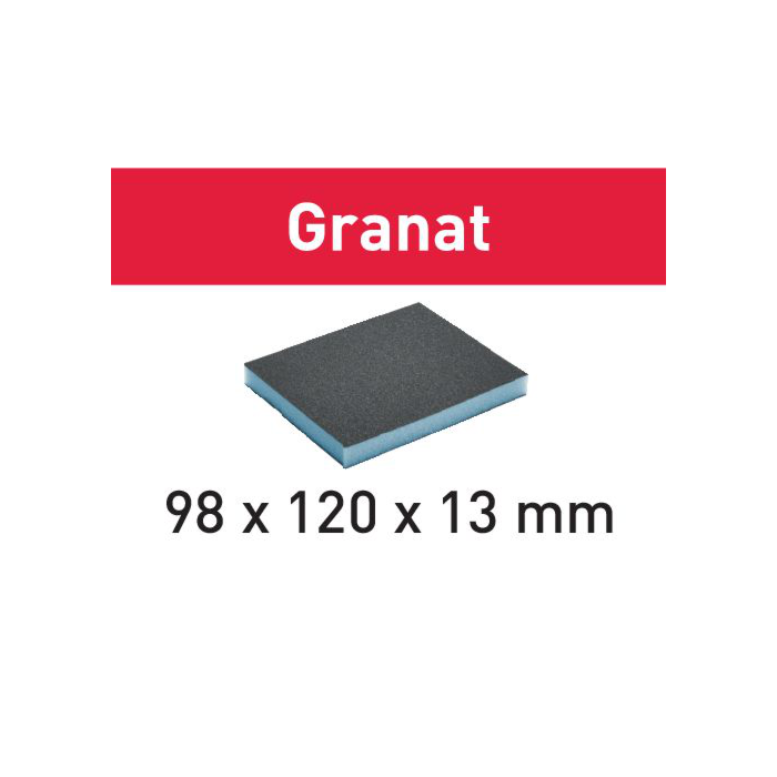 Abrasive sponge 98x120x13 220 GR/6 Granat
