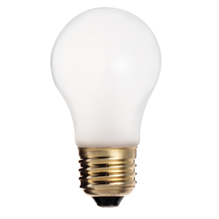 Satco 25 Watt A15 Incandescent - Frost - 2500 Average rated hours - 120 Lumens - Medium base - 130 Volt - Shatter Proof