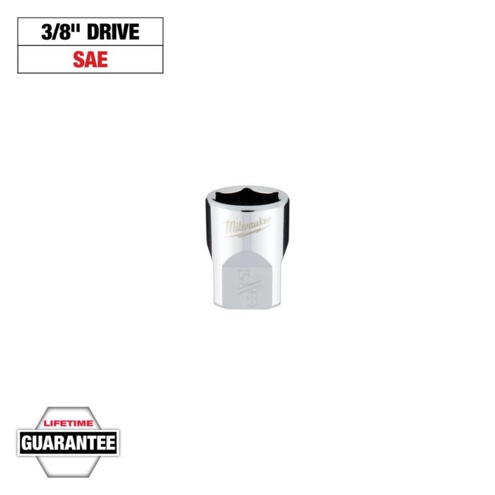 Milwaukee 3/8" Drive 5/8" SAE Socket with FOUR FLAT™ Sides
