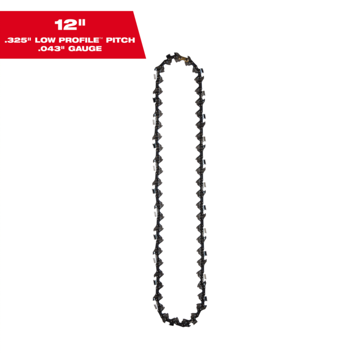Milwaukee 12" .325" LOW PROFILE™ Pitch, .043" Gauge Saw Chain