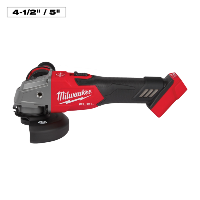 Milwaukee M18 FUEL™ 4-1/2" / 5" Braking Grinder Slide Switch, Lock-On