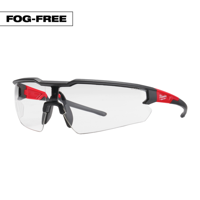 Milwaukee Safety Glasses - Clear Fog-Free Lenses (Polybag)