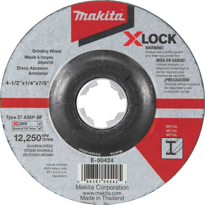 Makita X-Lock Grinding Wheel - 7/8 in. Arbor