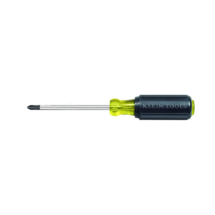 Klein Tools #2 Phillips Screwdriver, 4-Inch Round Shank