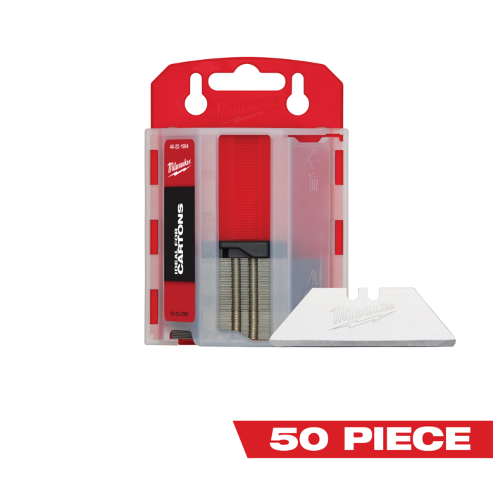 Milwaukee 50 PC Carton Utility Knife Blades w/ Dispenser
