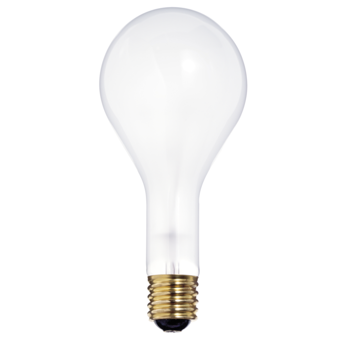 Satco 300 Watt PS35 Incandescent - Frost - 2500 Average rated hours - 3600 Lumens - Mogul base - 130 Volt