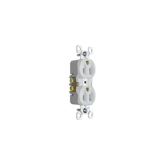 Pass & Seymour Trademaster® 15A/125V Duplex Receptacle, White