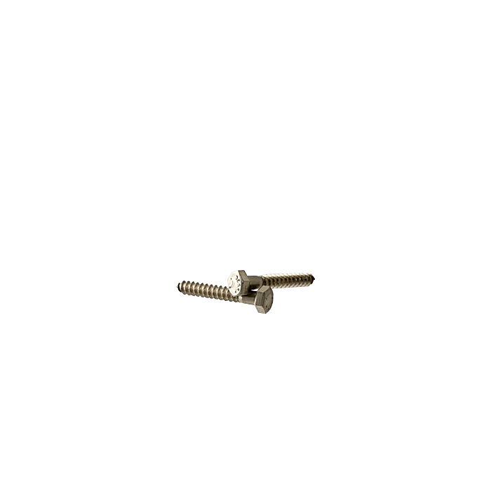 Hex Lag Screw, Coarse Thread, 1/4"-10, 1.25" Length, Stainless Steel A2 (18-8)