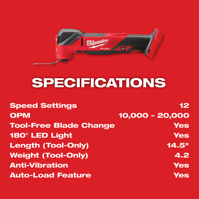 Milwaukee M18 FUEL™ Oscillating Multi-Tool
