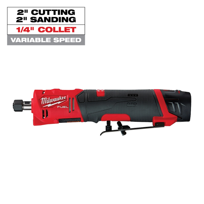 Milwaukee M12 FUEL™ Straight Die Grinder 2 Battery Kit