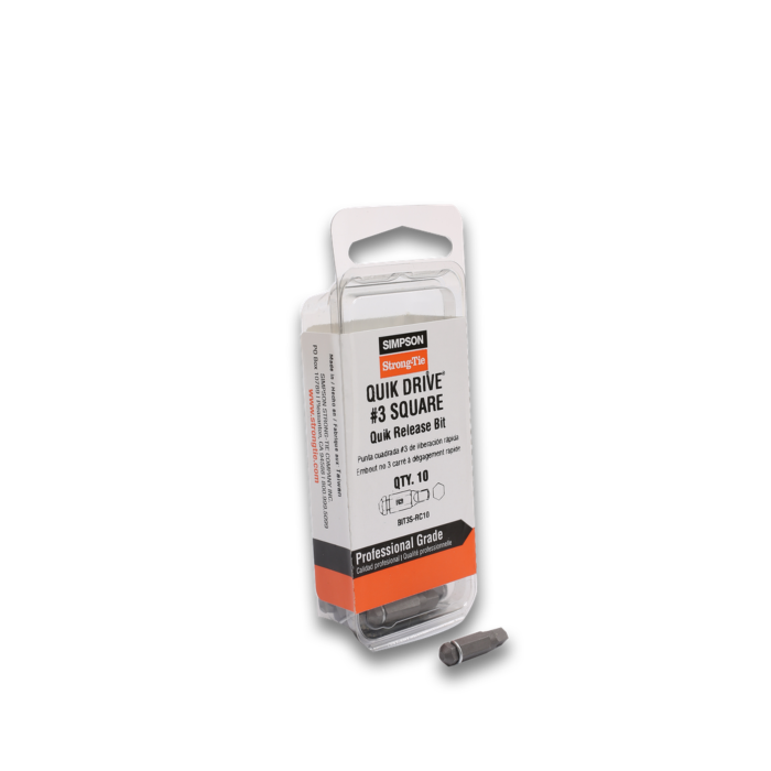QuikDrive Simpson Strong-Tie BIT3S-RC10 Quik Drive® #3 Square-Drive Bit (10-Qty)