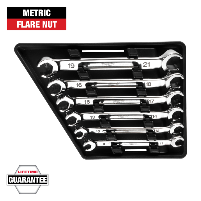 Milwaukee 6pc Double End Flare Nut Wrench Set - Metric