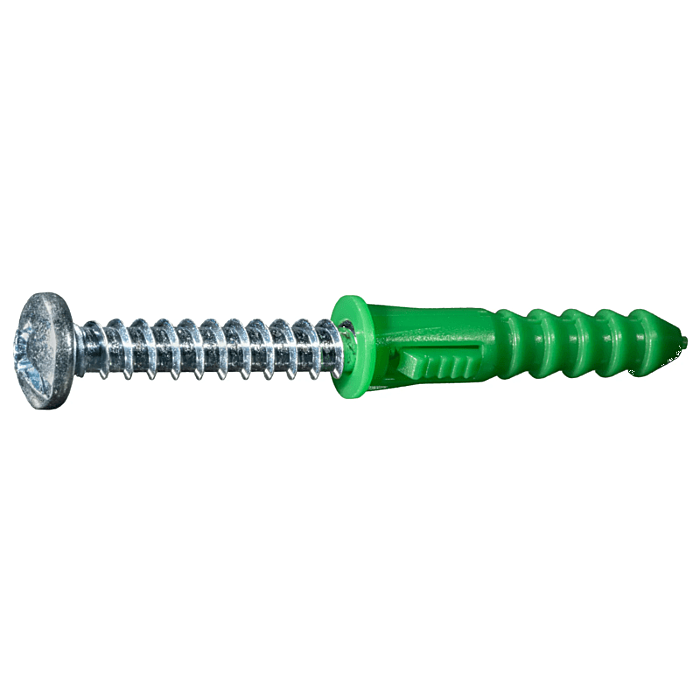 MIDWEST FASTENER #12 to #16 x 1-1/2" Ribbed Plastic Anchors