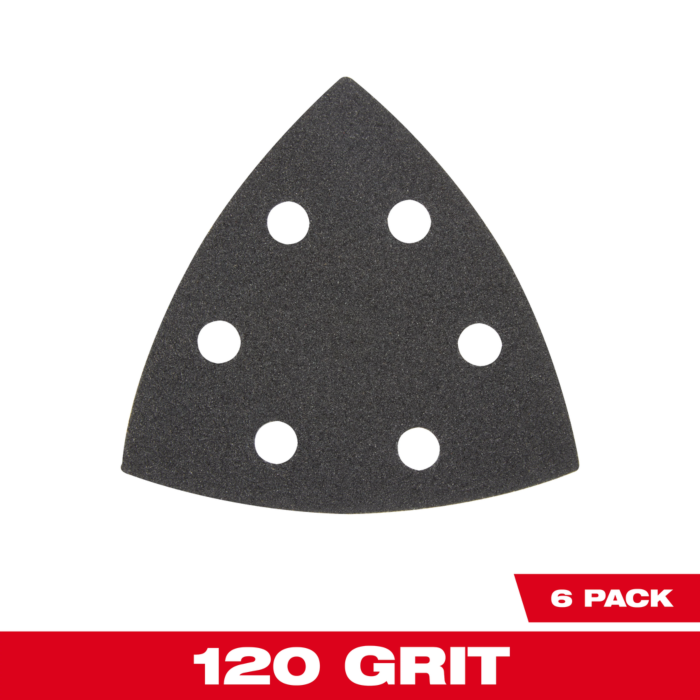 Milwaukee 3-1/2” 120 Grit Triangle Sandpaper (6 PK)