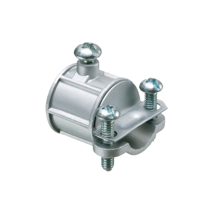 Combination coupling. 1/2" EMT to non metallic sheet cable. Zinc Die-cast. Trade Size 1/2". Cable Range .250 to .612
