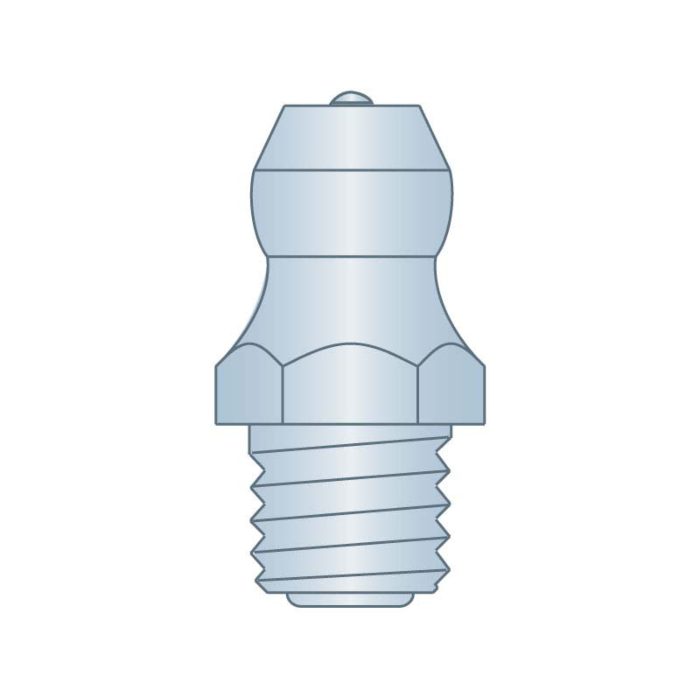 1/4-26 BSF Parallel Thread 0.590 in Straight Grease Fitting