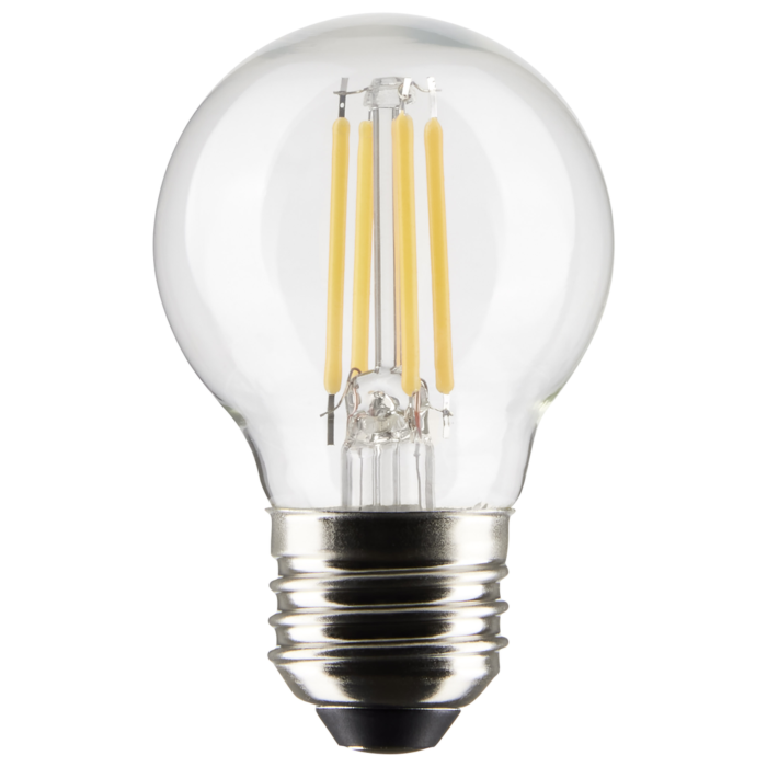 Satco 4 Watt G16.5 LED Filament - Clear - Medium Base - 2700K - 350 Lumens - 120 Volt - 2-Pack