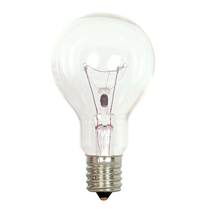 Satco 40 Watt A15 Incandescent - Clear - Appliance Lamp - 1000 Average rated hours - 420 Lumens - Intermediate base - 120 Volt - 2-Card