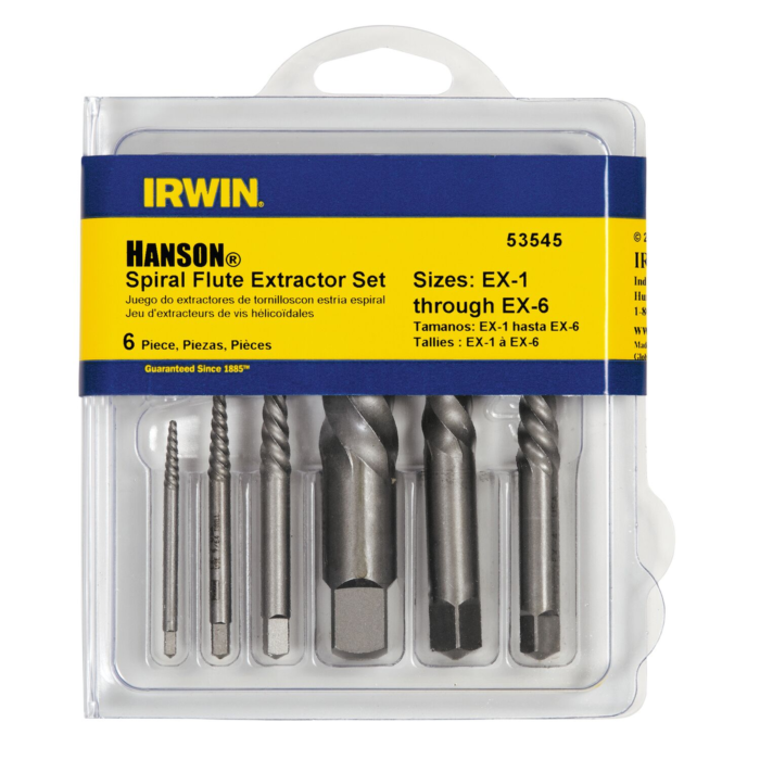 IRWIN Spiral Flute Screw Extractors - 535/524 Series Set