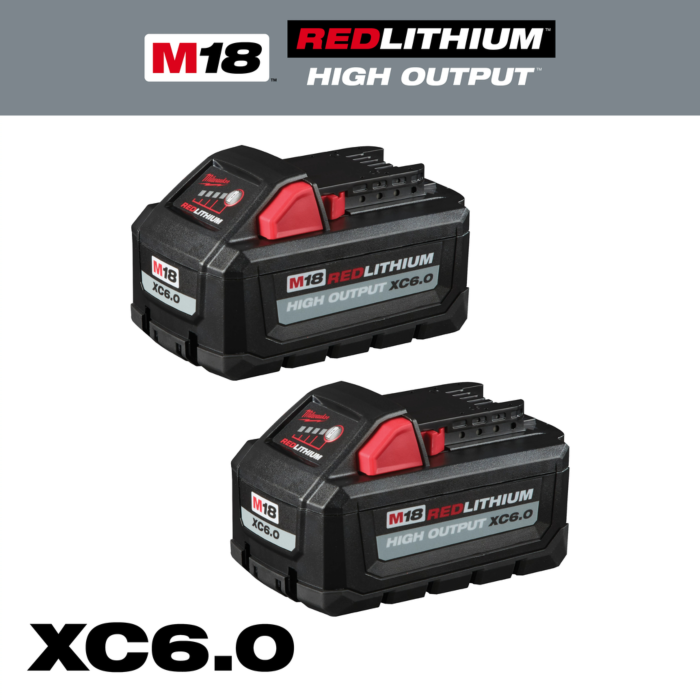 Milwaukee M18™ REDLITHIUM™ HIGH OUTPUT™ XC6.0 Battery Pack (2 Pk)