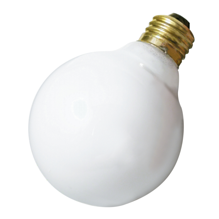 Satco 25 Watt G25 Incandescent - Gloss White - 3000 Average rated hours - 160 Lumens - Medium base - 120 Volt