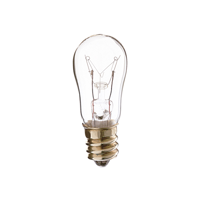 Satco 6 Watt S6 Incandescent - Clear - 1500 Average rated hours - 25 Lumens - Candelabra base - 230 Volt