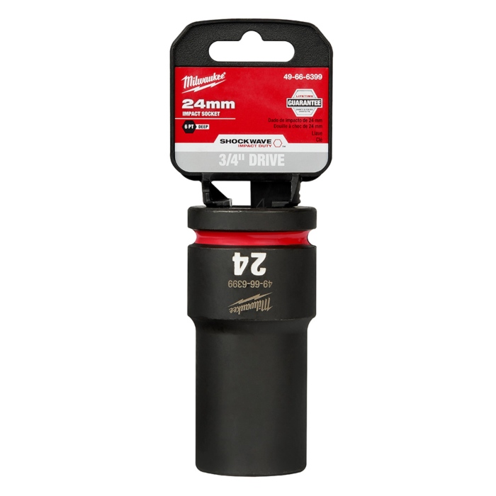 Milwaukee SHOCKWAVE Impact Duty 3 4 Drive 24MM Deep 6 Point Socket