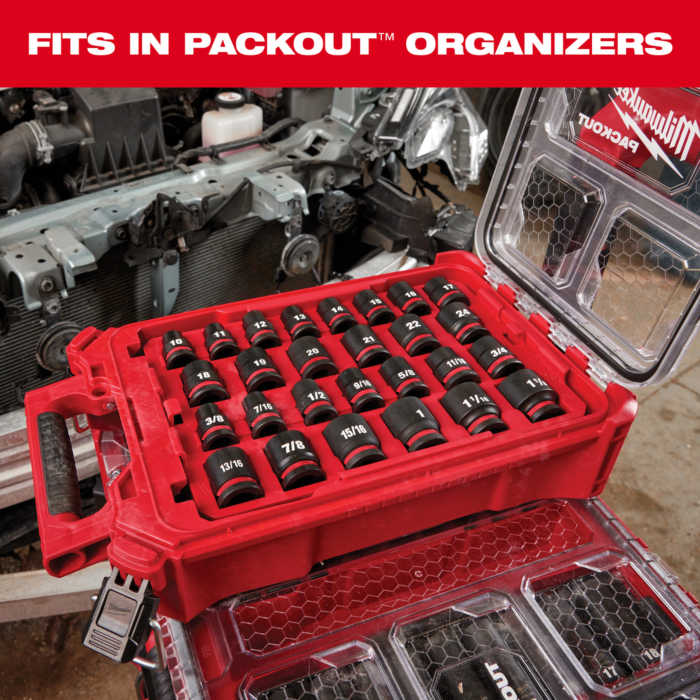 arr30　milwaukee ミルウォーキー PACKOUT Milwaukee 31PC SHOCKWAVE™ Impact Duty Socket 1/2” Drive Set with