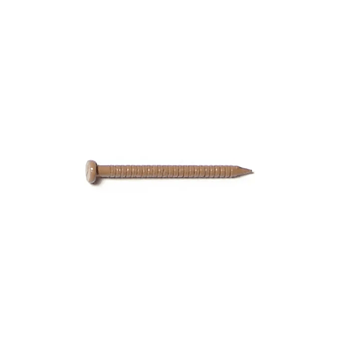 1" Oak Brown Painted Steel Panel Flat Head Nails