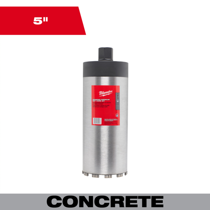 Milwaukee 5" Diamond Premium Wet Core Bit