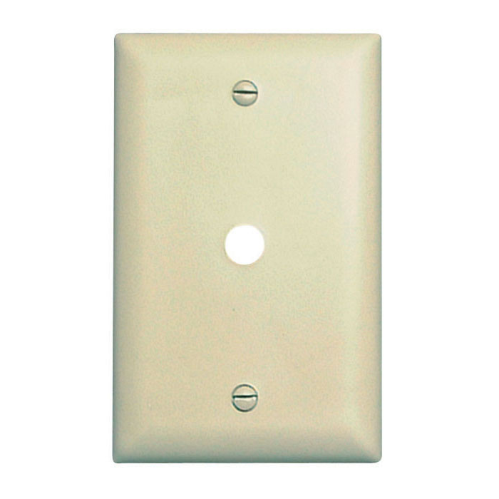 Pass & Seymour TradeMaster® 1-Gang Nylon Wall Plate, 0.41-in Round Opening, Box Mounted, Ivory