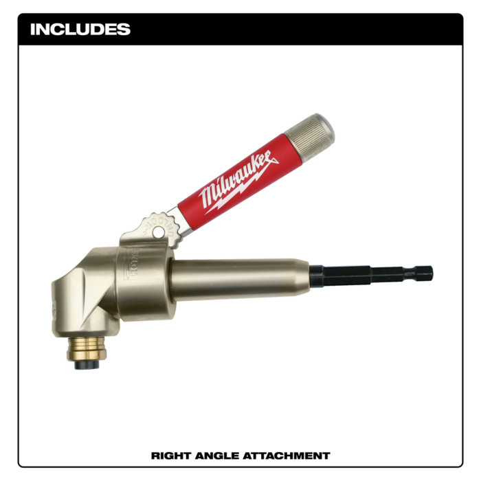 Right angle drill attachment Milwaukee 4932471274 + nozzles - 4932471274 -  Sets of drill bits, chisels and srew bits - Drill bits, chisels, nozzles,  router bits