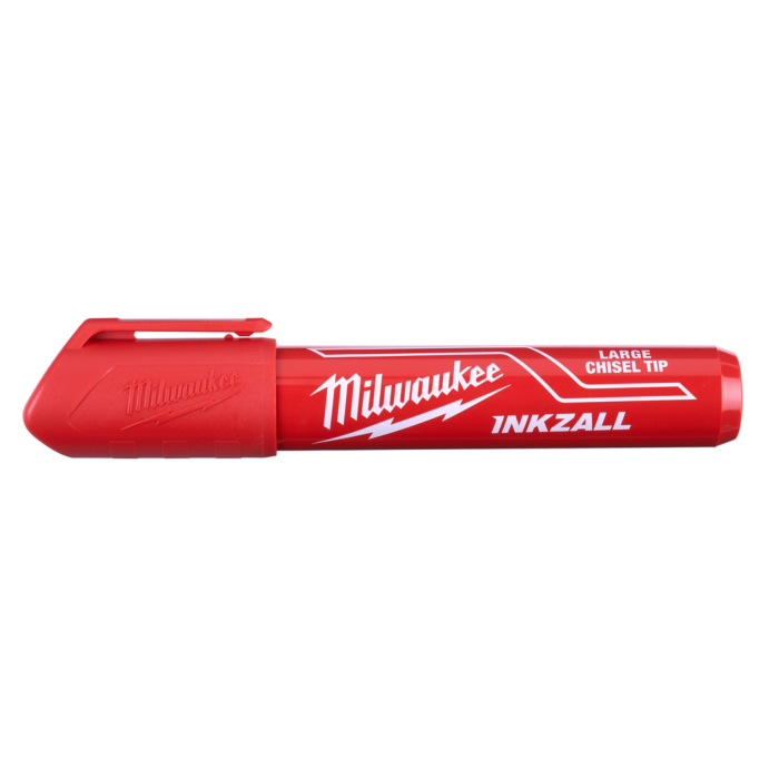 Milwaukee INKZALL™ (12) Large Chisel Tip Red Marker