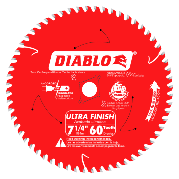 7-1/4 in. x 60 Tooth Ultra Finish Saw Blade