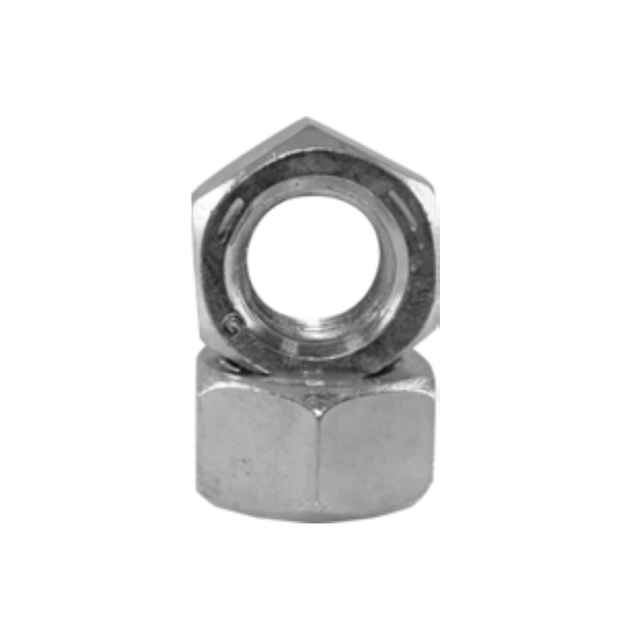 Finished Hex Nut, Grade 5, Coarse Thread, 1 1/2"-6, Medium Carbon, Zinc Plated CR+3