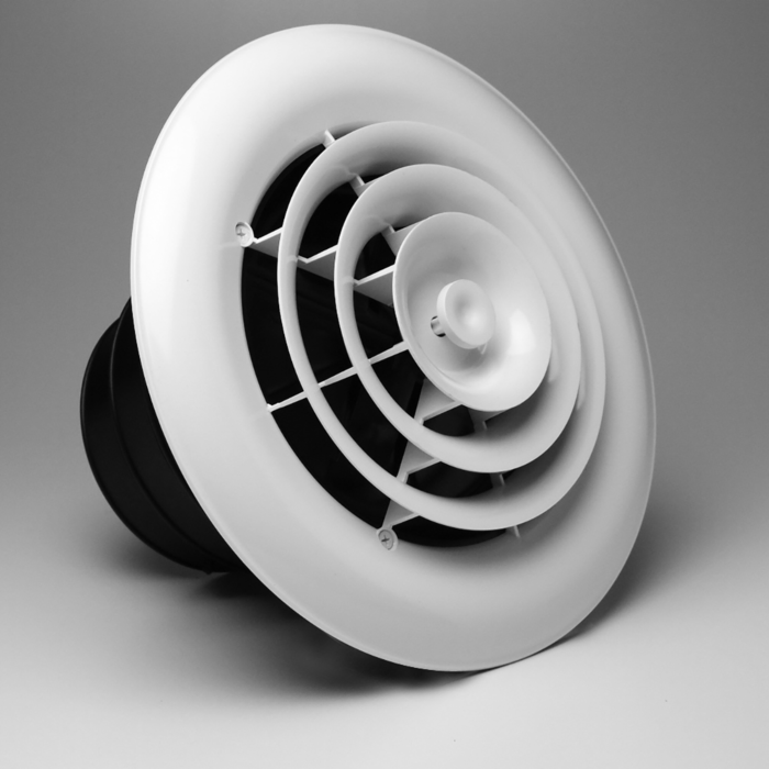 RectorSeal TRUaire Grille/Damper 81911 Ceiling Diffuser, Easy Installation, HVAC, 8" Round Grille/Damper/Box 6,7,8"