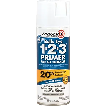 Zinsser Bulls Eye 1-2-3® Primer - 13 oz. Spray - White