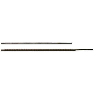 Nicholson 8" x 5/32" Round Chainsaw File, Knurl Cut, 3 Files per Sealed Bag