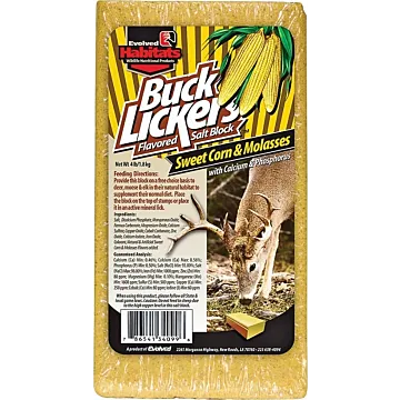Evolved Habitats Buck Lickers Salt Block (Sweet Corn Flavor) 4 lb