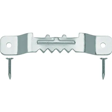 OOK 50202 Sawtooth Hanger, 20 lb, Steel, Brushed Nickel, 2/PK