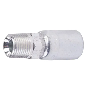 Parker 1/2 in-14 Male NPTF Pipe Carbon Steel Rigid Hydraulic Hose End