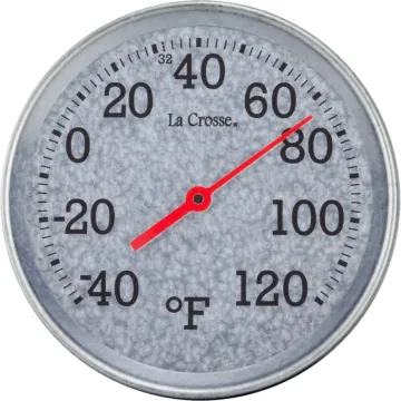 La Crosse Technology 8" Metal Galvanized Metal Thermometer