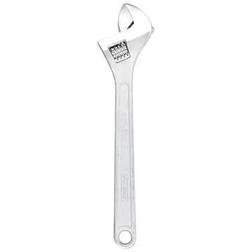 Vulcan JL15024 Adjustable Wrench, 24 in OAL, 2-7/16 in Jaw, Steel, Chrome, Tapered Handle