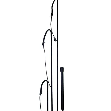HorseLoverZ Rubber Grip Handle Type Black 5 ft Stock Yard Whip