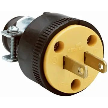 Pass & Seymour 2W VINYL PLUG, ROUND OR FLAT CORD