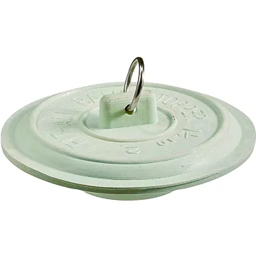 Plumb Pak PP820-4 Tub Stopper with Ring, 1-1/2 to 2 in Dia Dimensions, Rubber, White